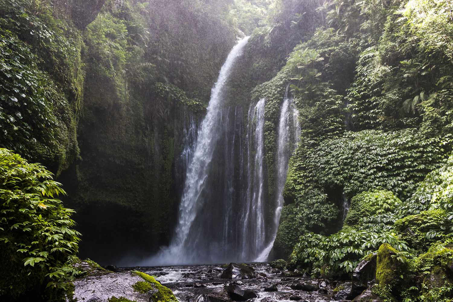 Les cascades et l'intérieur — le vert après le blond