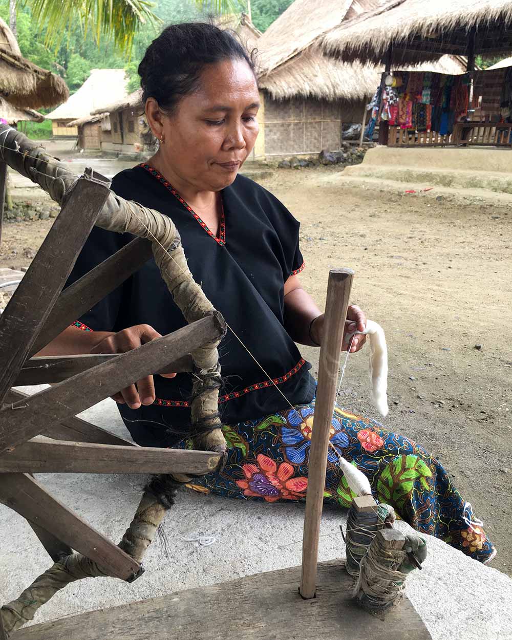 Fabrication de l'Ikat à Lombok