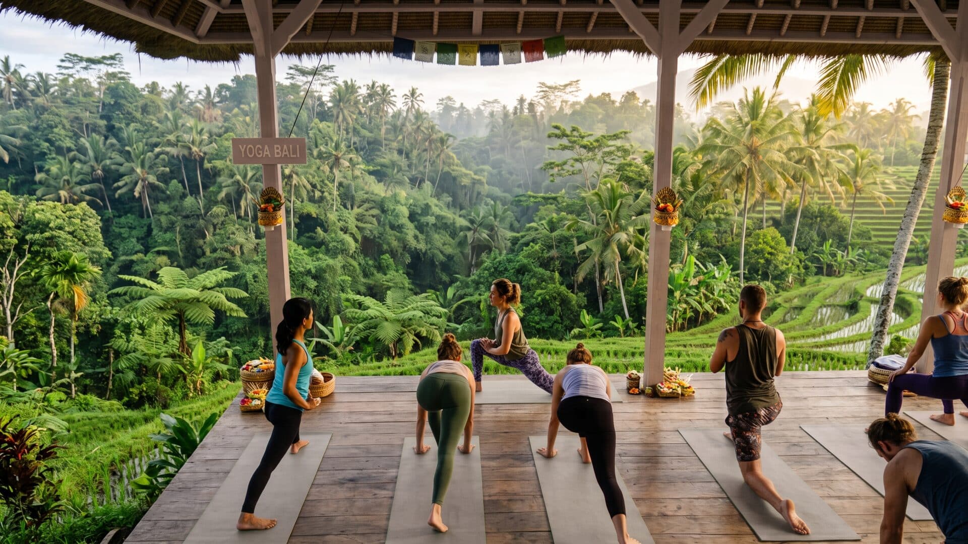 Cours de yoya à Bali