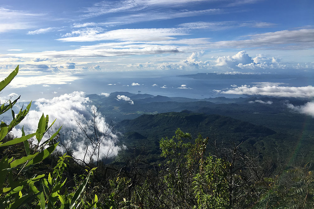 Vue depuis l'Agung à Bali